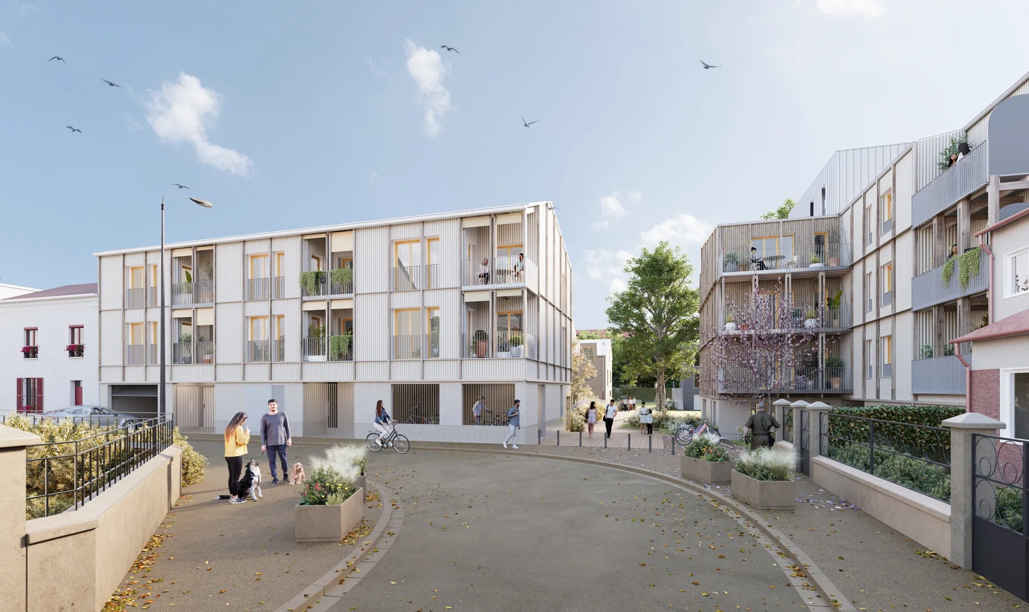 Le projet vu depuis la rue des Mocards
