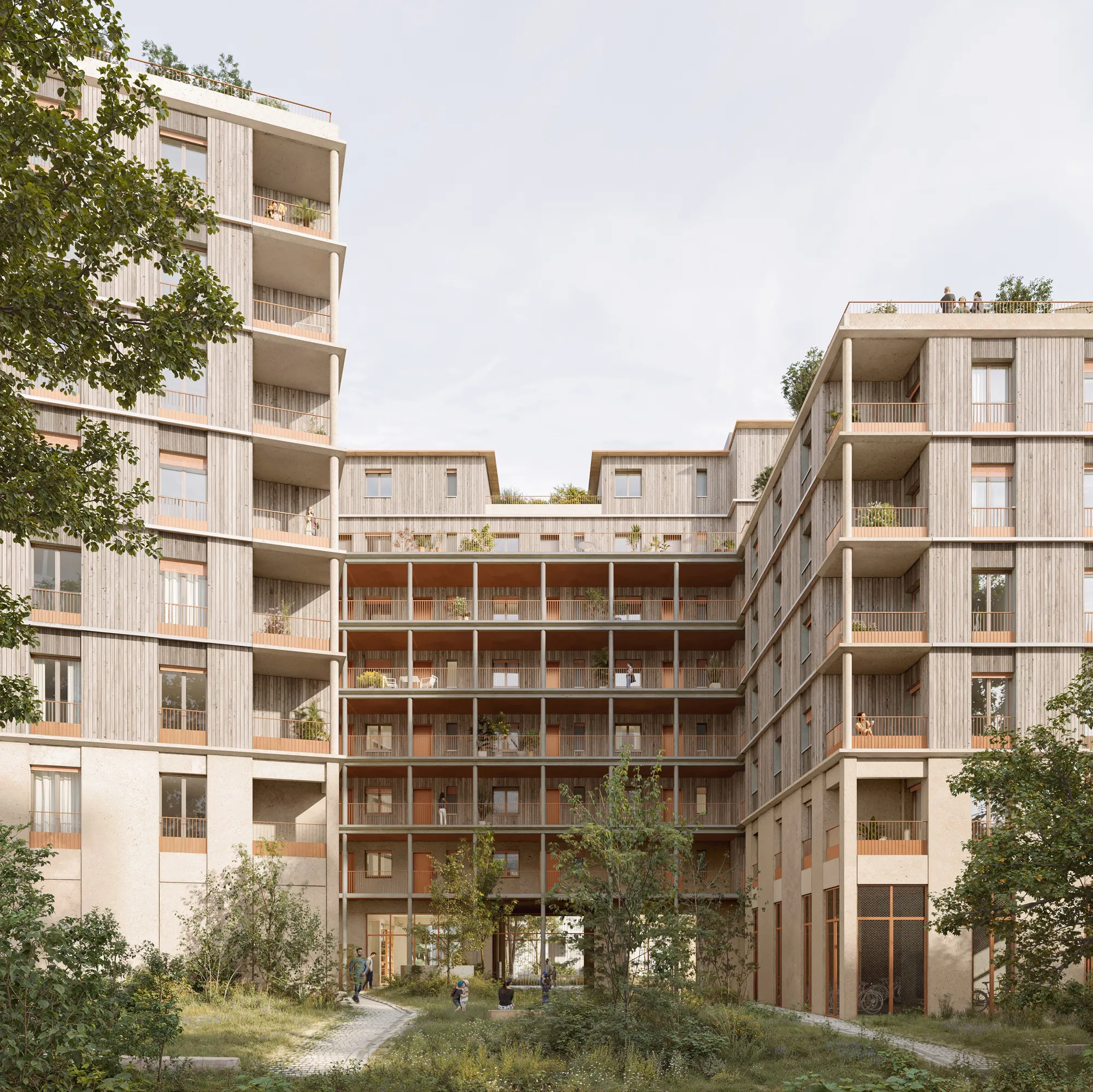 Façades en bois côté jardin