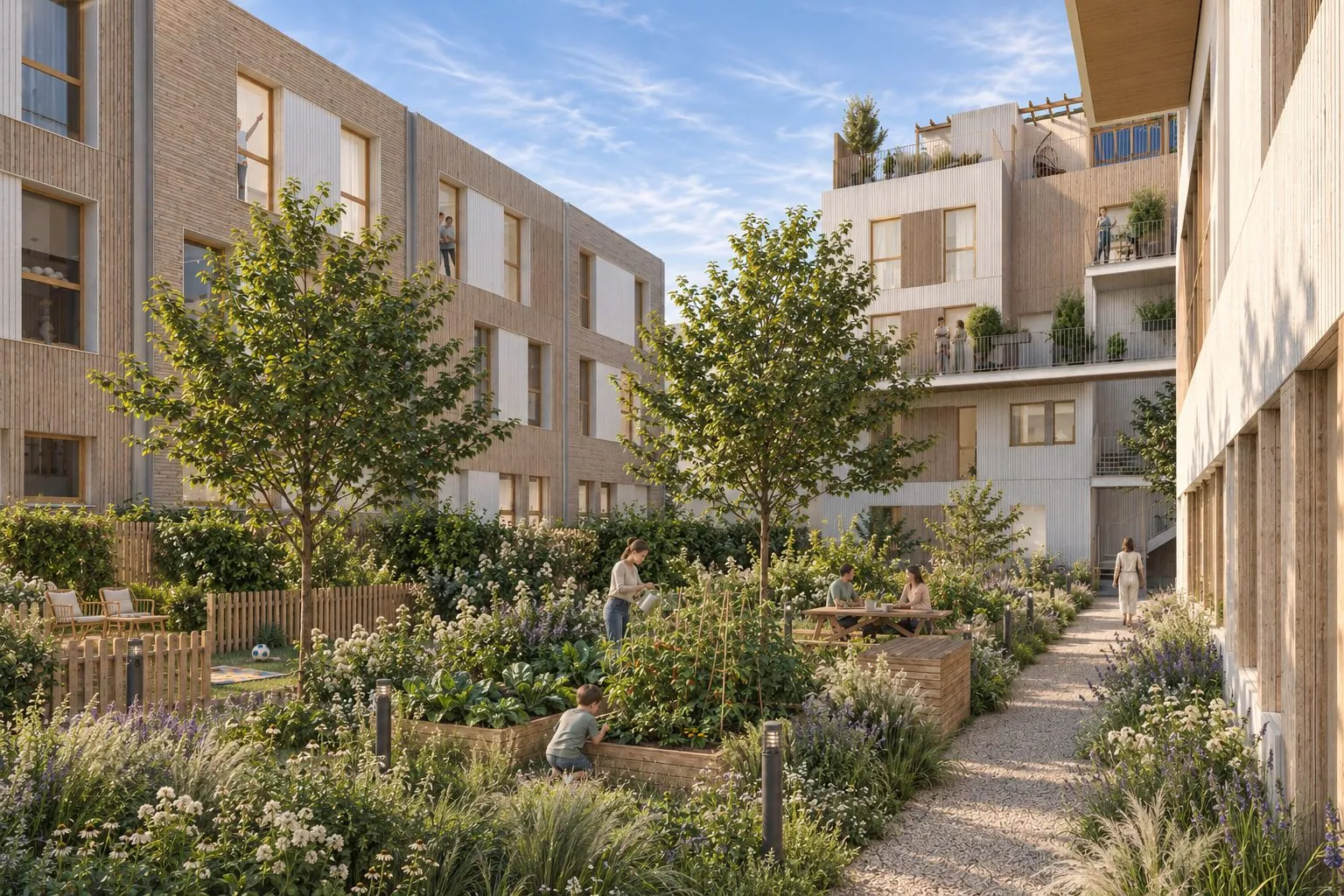 Jardin en cœur d'îlot du Jardin des Coutures