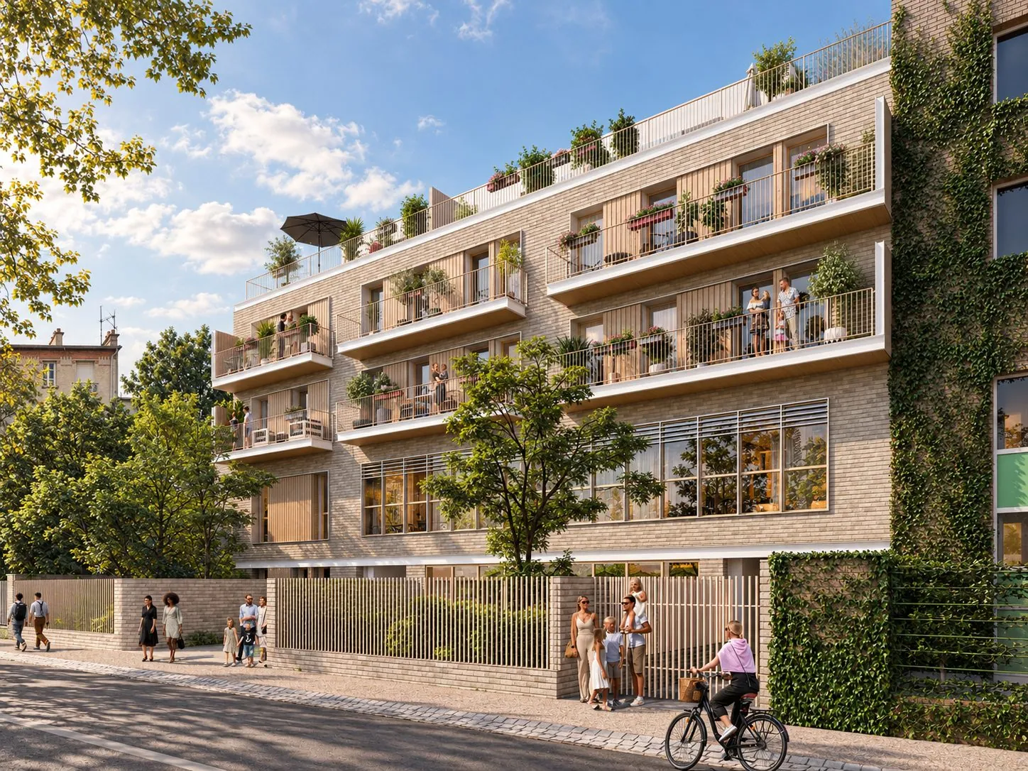Façade avec balcons rue Victor-Hugo