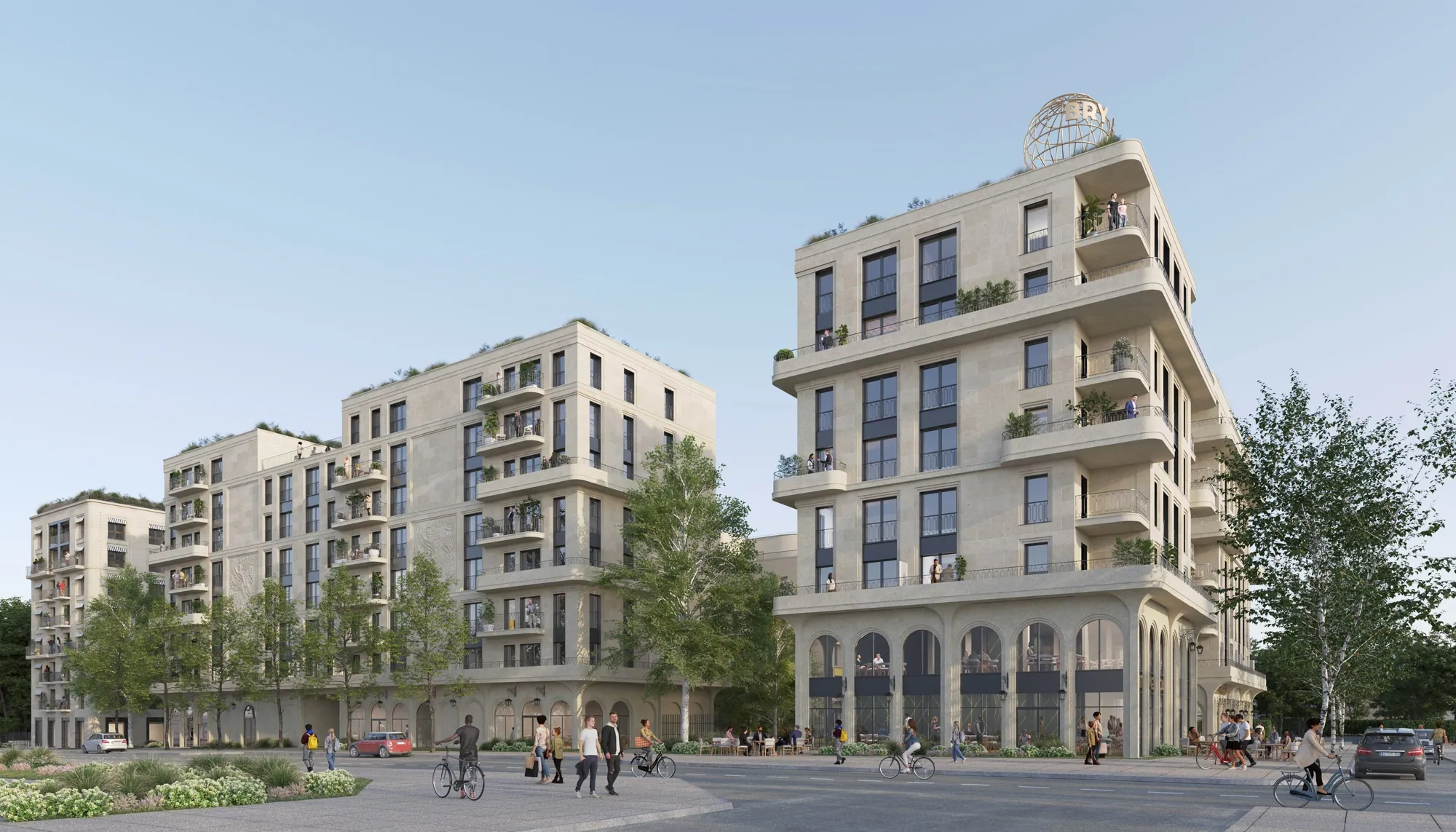Façades du Septième Art le long de l'avenue
