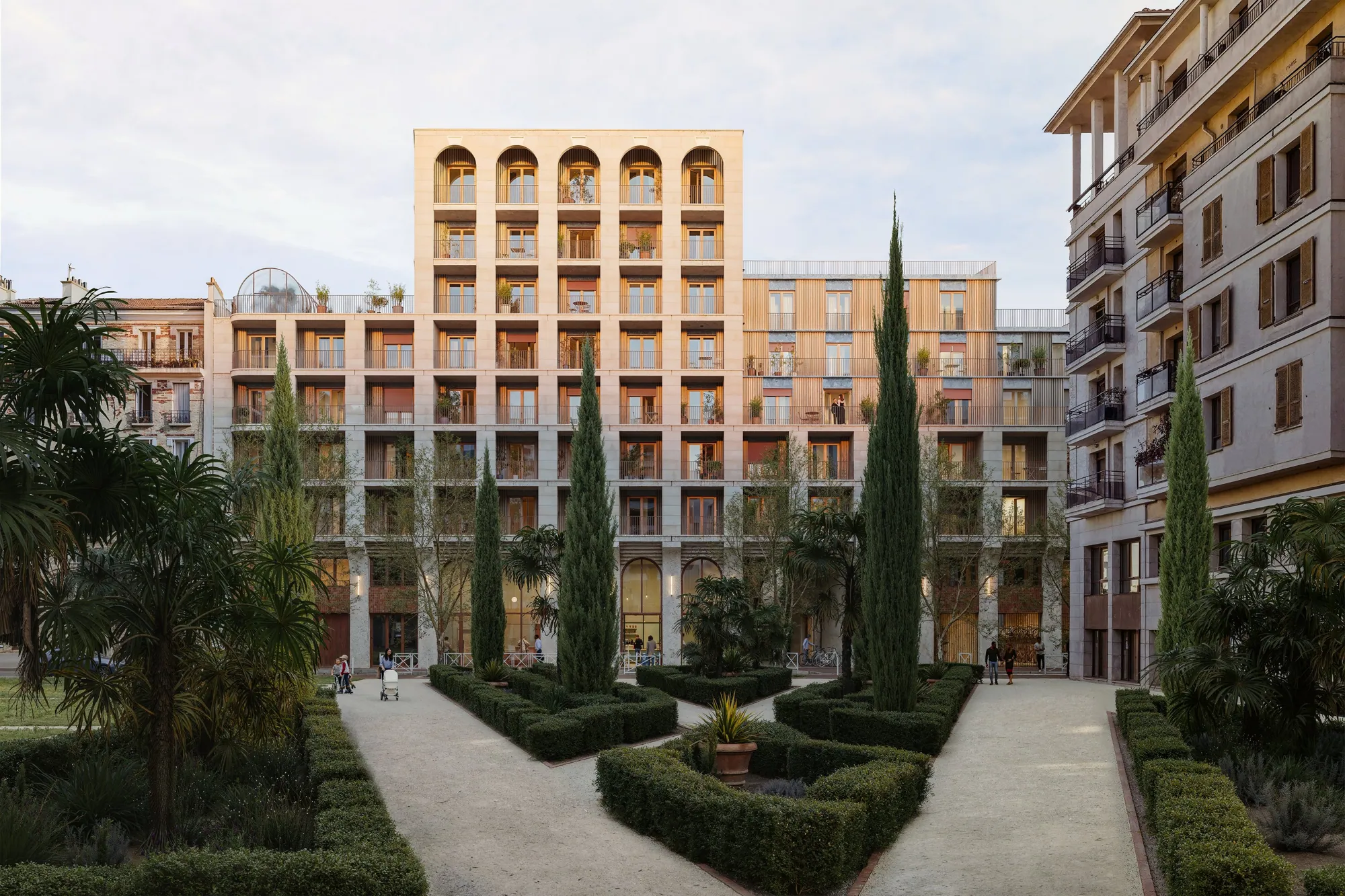 Perspective : le projet vu depuis le parc