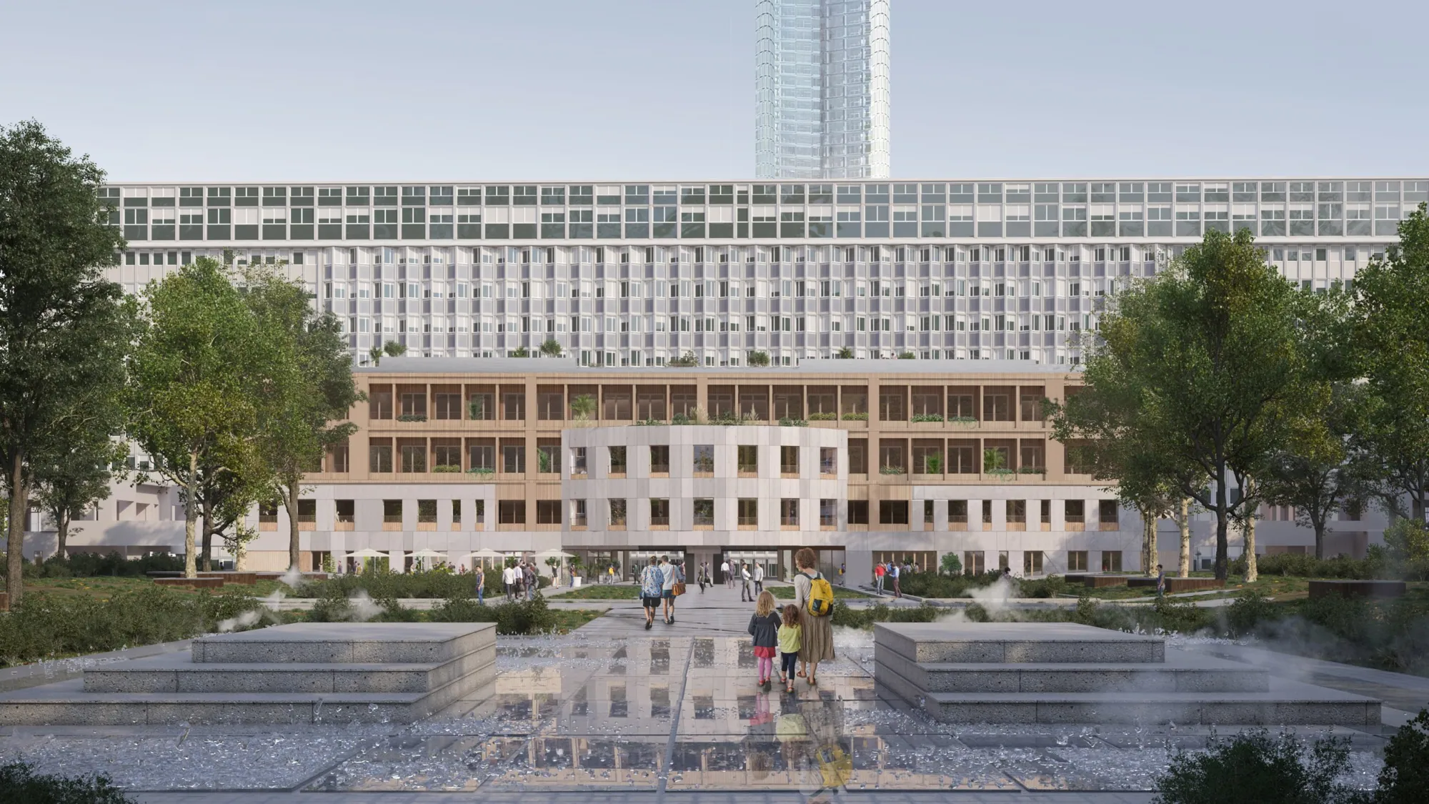 Perspective : le projet Oasis et son parvis