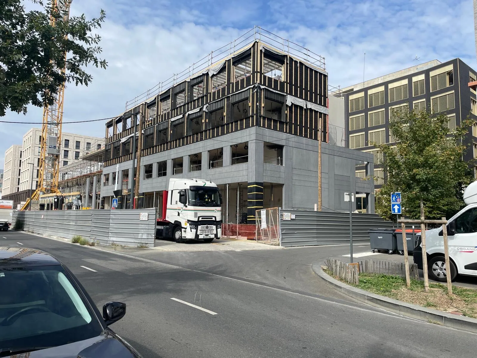 Le chantier vu depuis la rue